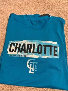 adidas Men's Teal Charlotte Football Club Short Sleeve Tee